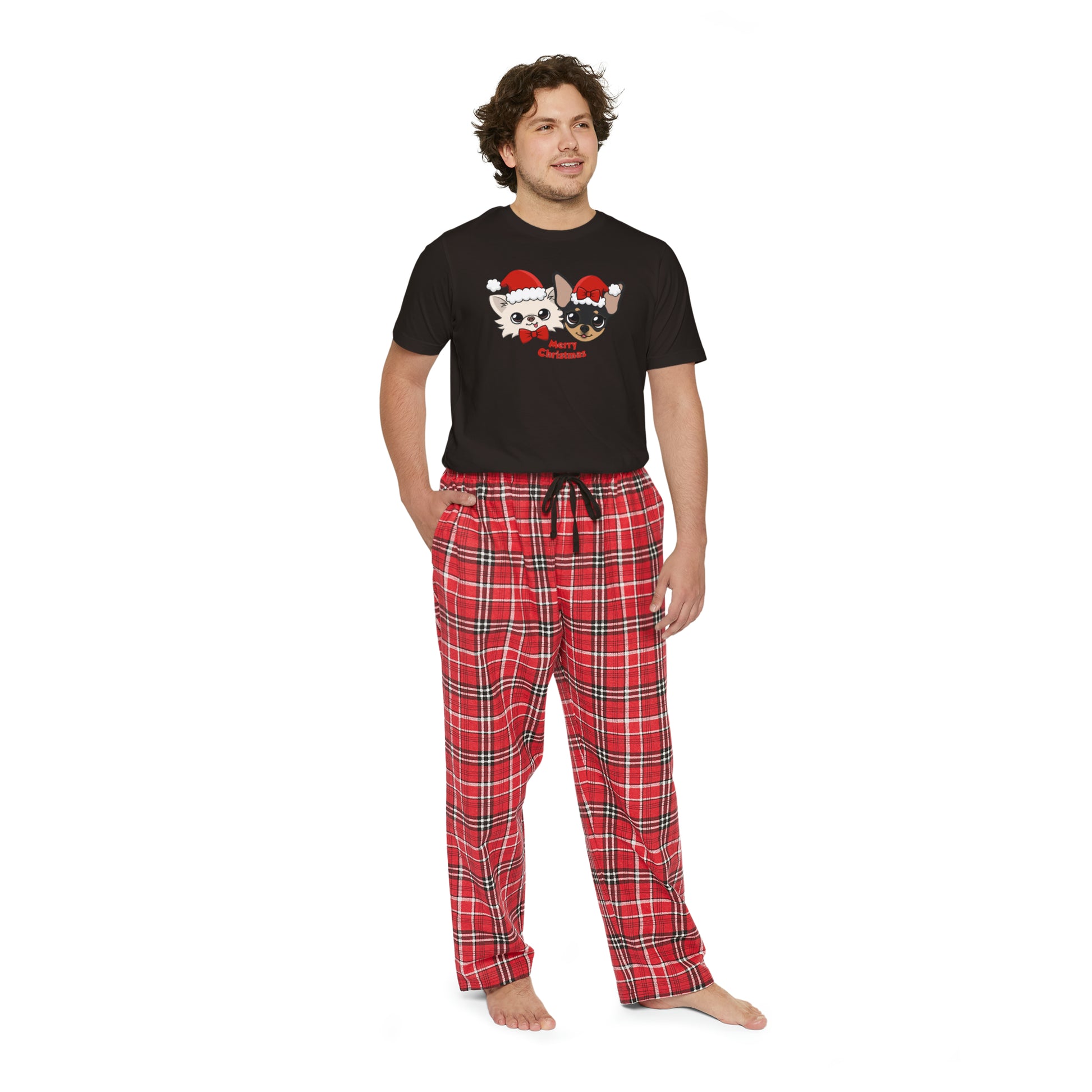 Cedric and Maya Merry Christmas Men's Pajama Set - Tiny Chihuahua Shop