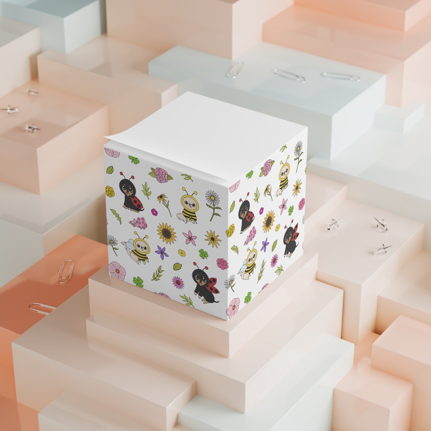 Bug‑Chis Pattern Note Cube – Tiny Garden Helpers