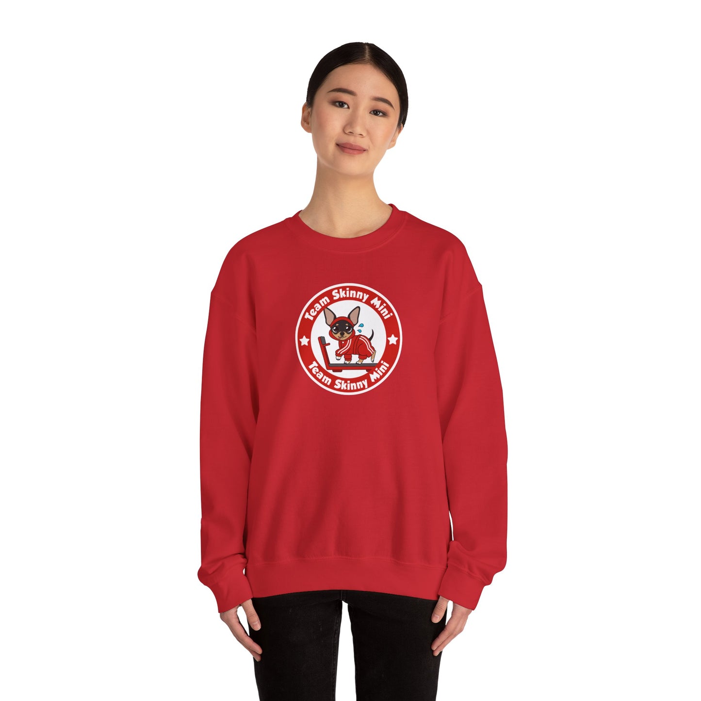 Team Skinny Mini Badge Crewneck Sweatshirt – Small Steps, Big Wags