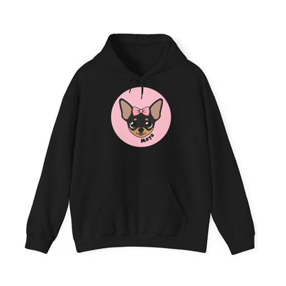 Tiny Chihuahua Maya's Cozy Comfort Hoodie - Dark Edition - Tiny Chihuahua Shop