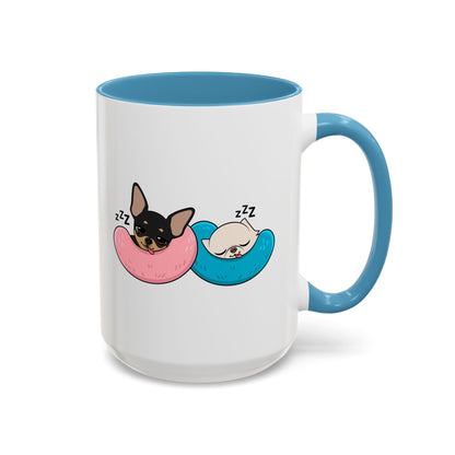 Nap Time Chihuahuas Accent Coffee Mug – Cozy Sibling Snoozes
