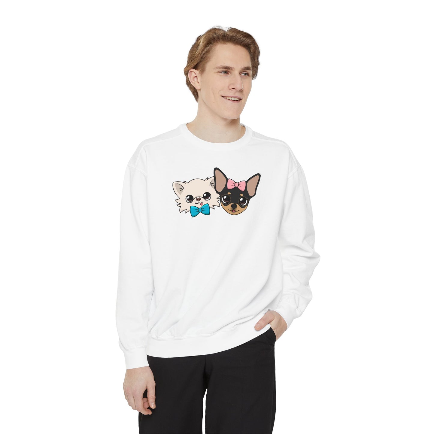 Cute Cat Duo Sweatshirt — Kawaii Kitten Graphic Pullover