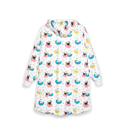 Cedric & Maya Nap Time Pattern Unisex Hooded Blanket