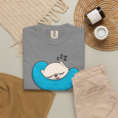 Sleepy Nap Time Cedric Garment-Dyed T-Shirt – Blue Calm