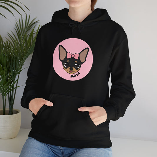 Tiny Chihuahua Maya's Cozy Comfort Hoodie - Dark Edition - Tiny Chihuahua Shop