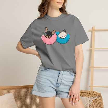 Nap Time Chihuahuas Unisex Garment-Dyed T-Shirt – Cozy Sibling Naps