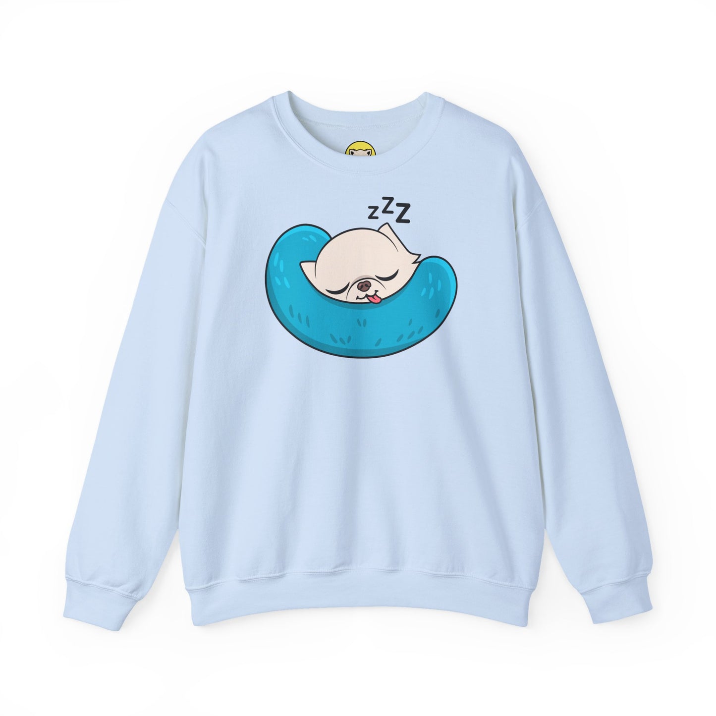 Sleepy Nap Time Cedric Unisex Crewneck Sweatshirt – Blue Calm