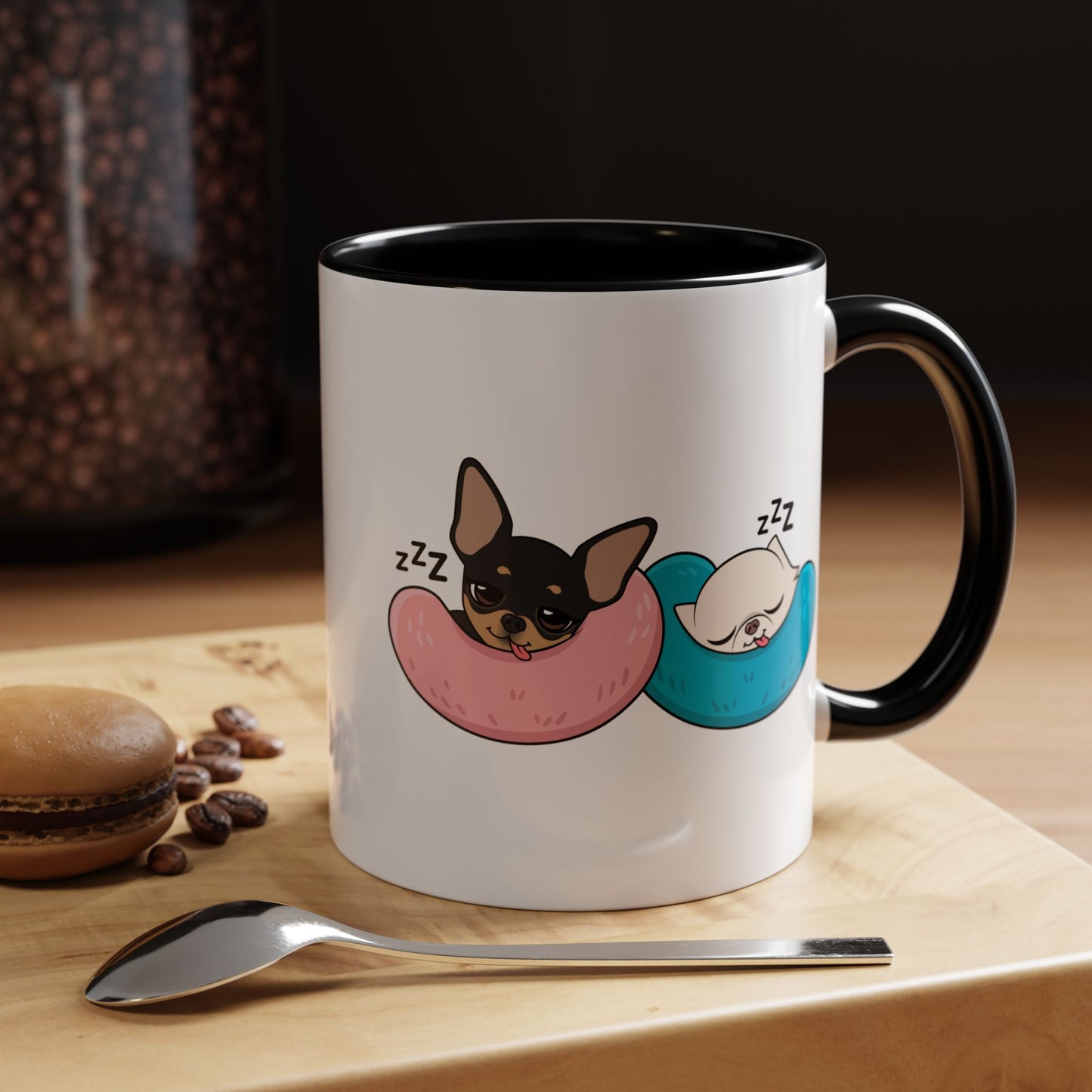 Nap Time Chihuahuas Accent Coffee Mug – Cozy Sibling Snoozes