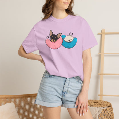 Nap Time Chihuahuas Unisex Garment-Dyed T-Shirt – Cozy Sibling Naps