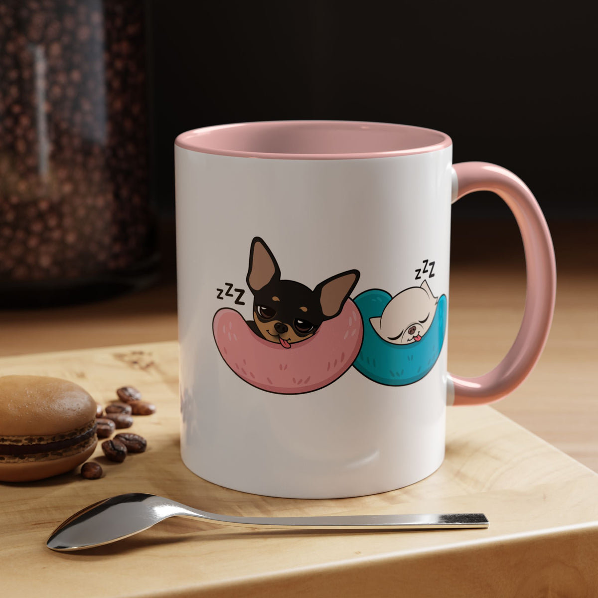 Nap Time Chihuahuas Accent Coffee Mug – Cozy Sibling Snoozes