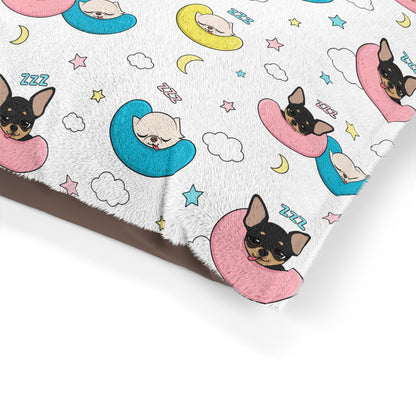Cedric & Maya Nap Time Pattern Pet Bed – Dreamy Cozy Nest