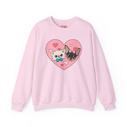 💕 Cedric & Maya’s Sweetheart Sibling Sweatshirt – Pink Heart Edition 💕