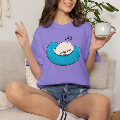 Sleepy Nap Time Cedric Garment-Dyed T-Shirt – Blue Calm