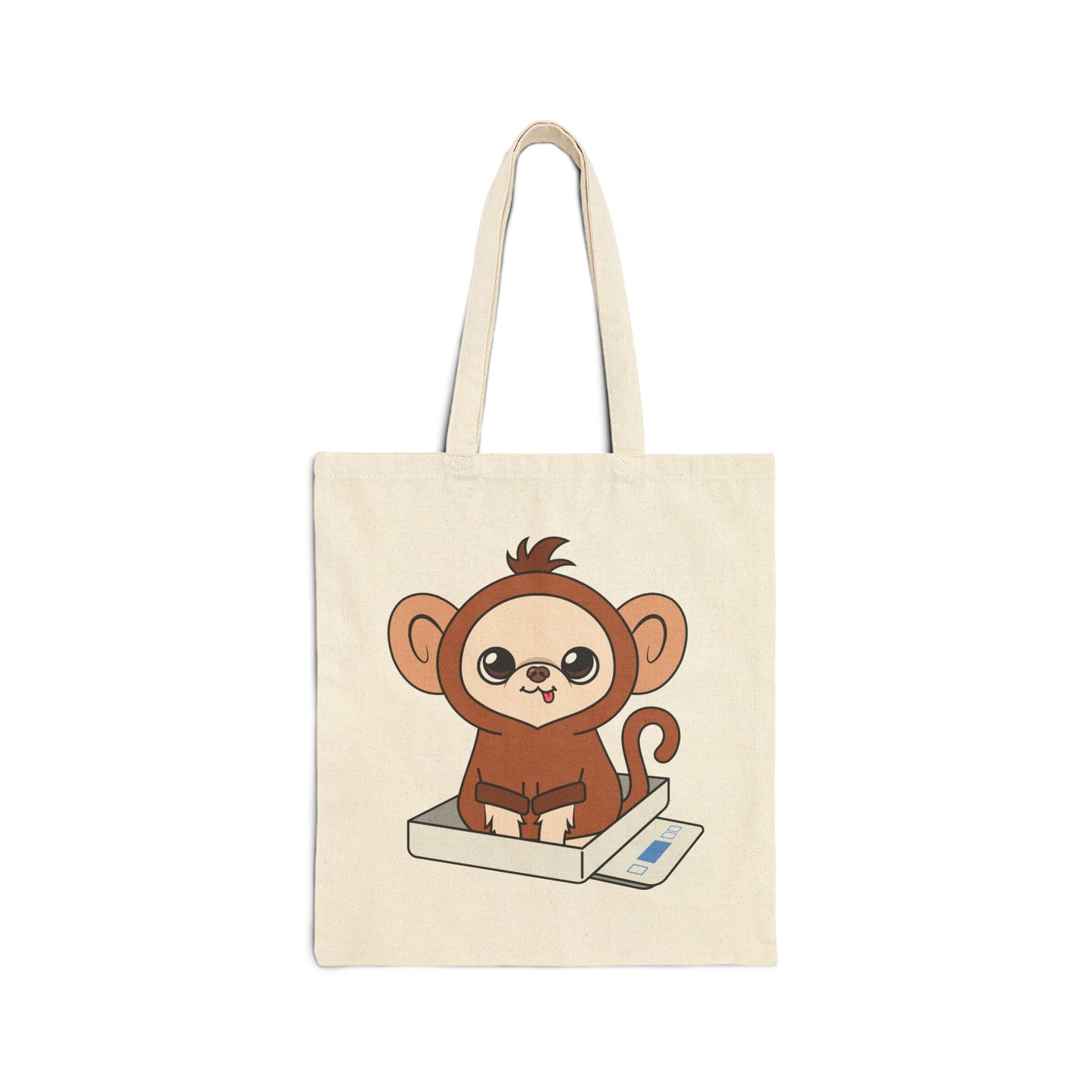 Chunky Monkey Weigh-In Moment Cotton Canvas Tote Bag