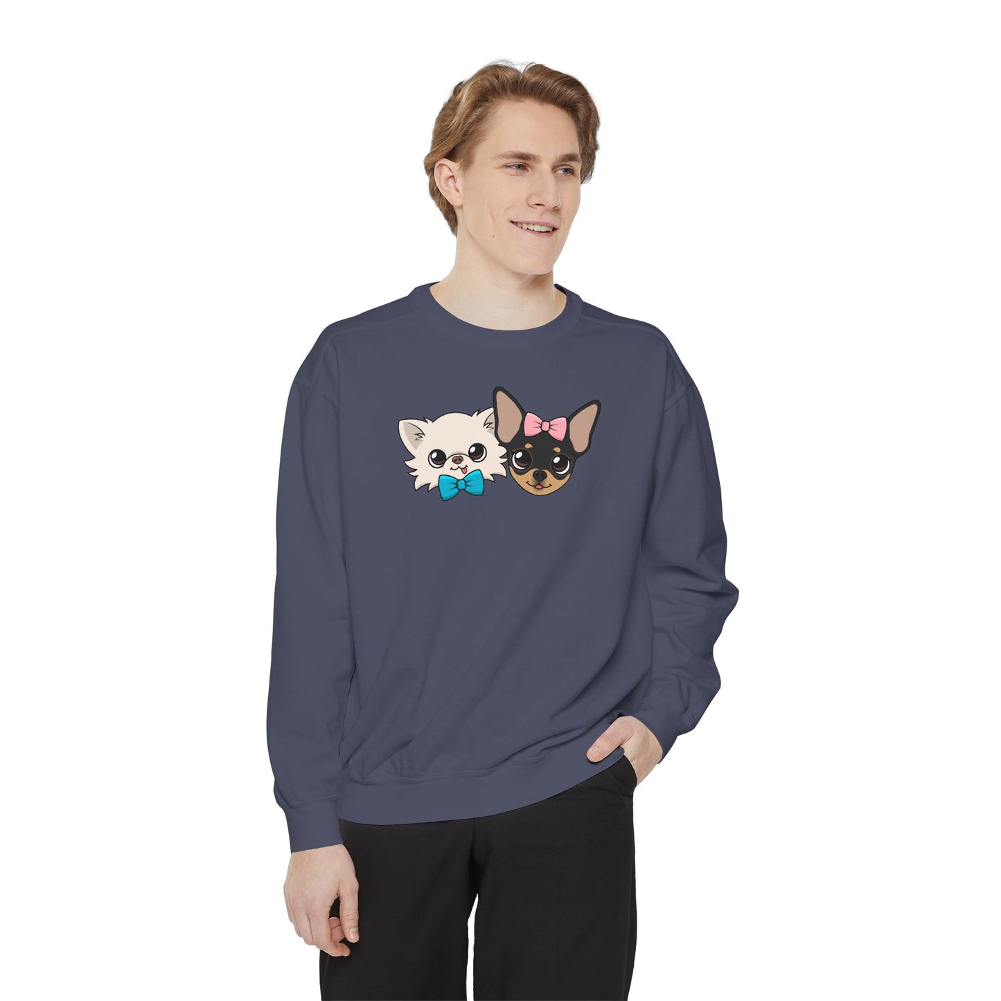 Cute Cat Duo Sweatshirt — Kawaii Kitten Graphic Pullover