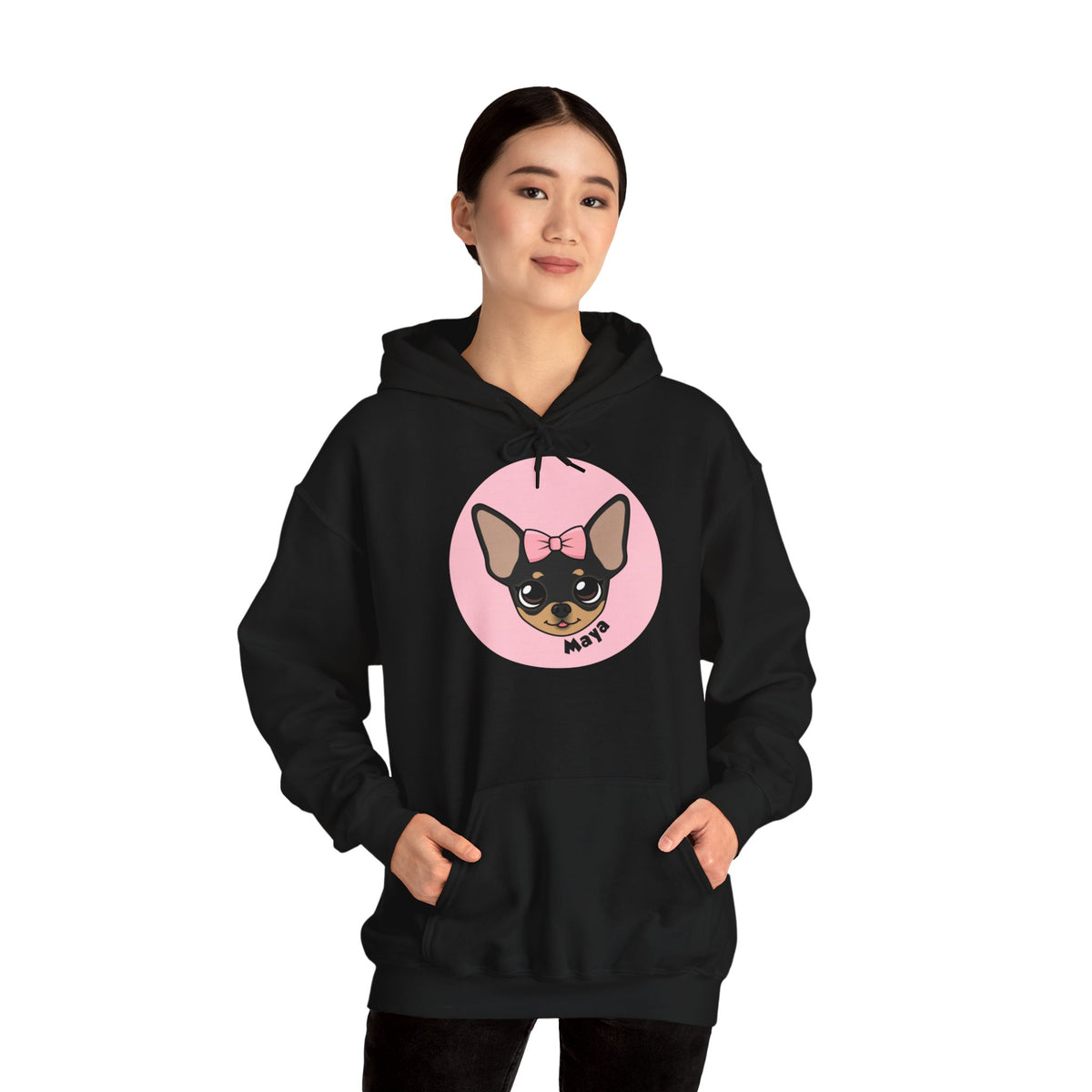 Tiny Chihuahua Maya's Cozy Comfort Hoodie - Dark Edition - Tiny Chihuahua Shop
