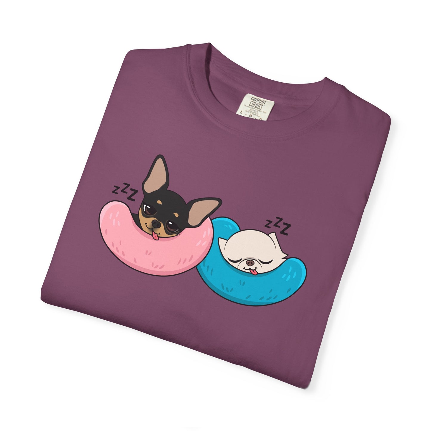 Nap Time Chihuahuas Unisex Garment-Dyed T-Shirt – Cozy Sibling Naps
