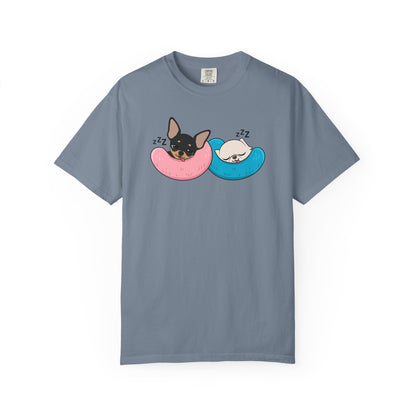 Nap Time Chihuahuas Unisex Garment-Dyed T-Shirt – Cozy Sibling Naps
