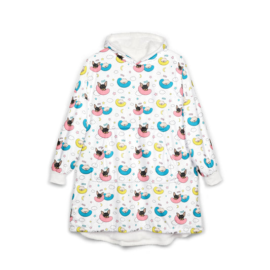 Cedric & Maya Nap Time Pattern Unisex Hooded Blanket