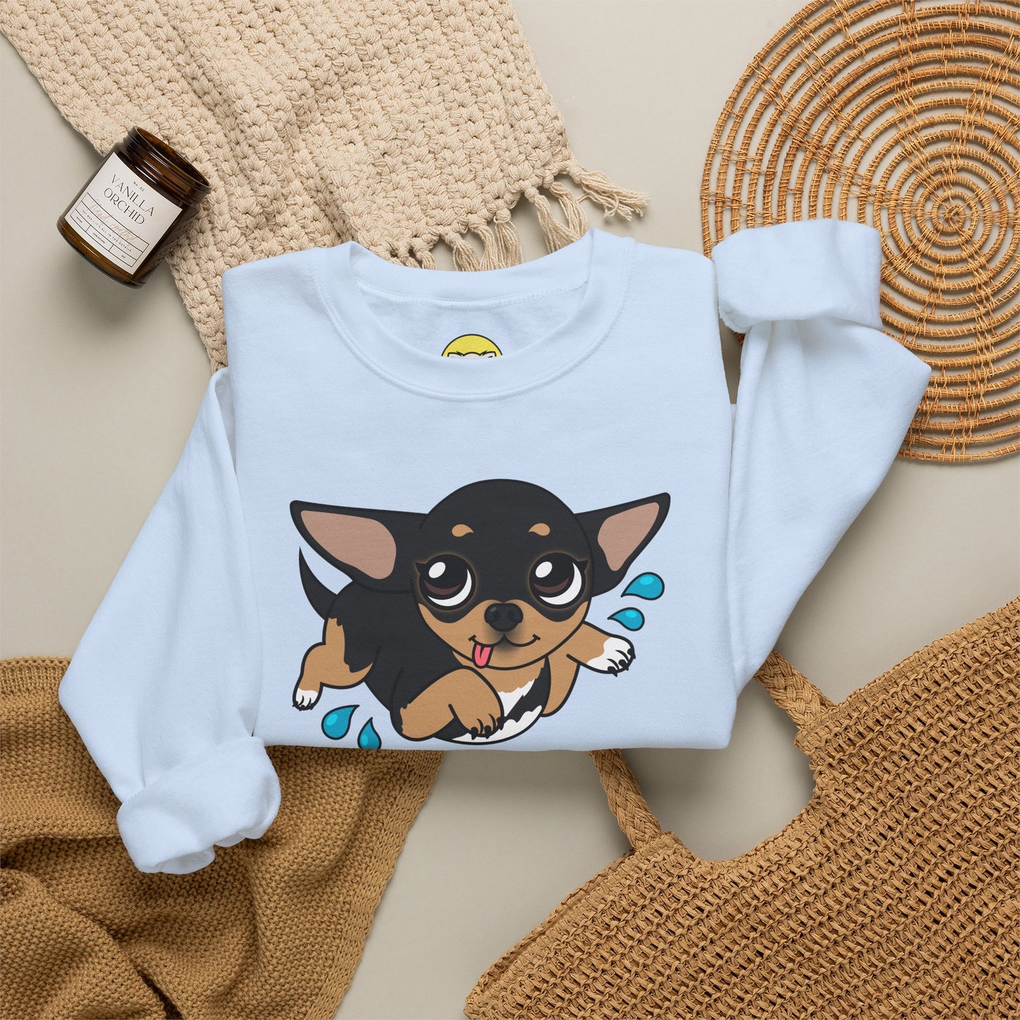 Air Swimming Maya Unisex Crewneck Sweatshirt – Gentle Summer Paws