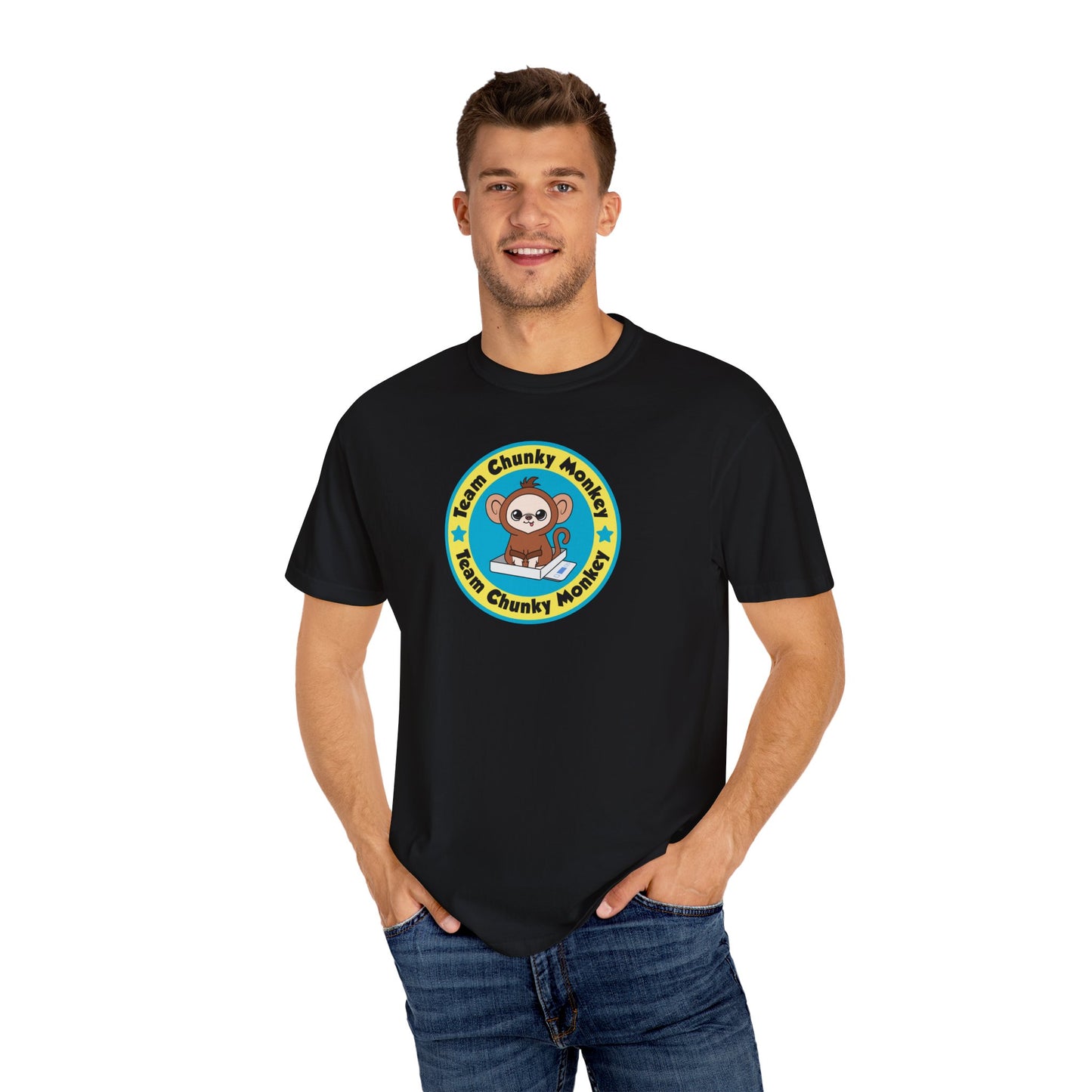 Team Chunky Monkey Badge Unisex Garment-Dyed T-shirt – Proud & Playful