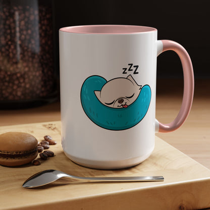Sleepy Nap Time Cedric Accent Coffee Mug – Blue Calm Sips