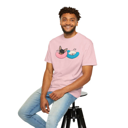 Nap Time Chihuahuas Unisex Garment-Dyed T-Shirt – Cozy Sibling Naps