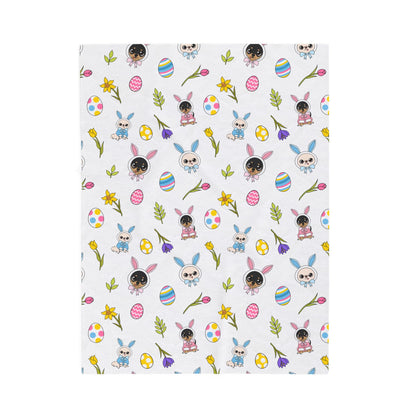 Cedric & Maya Easter Pattern Velveteen Plush Blanket