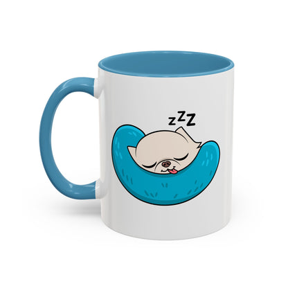 Sleepy Nap Time Cedric Accent Coffee Mug – Blue Calm Sips