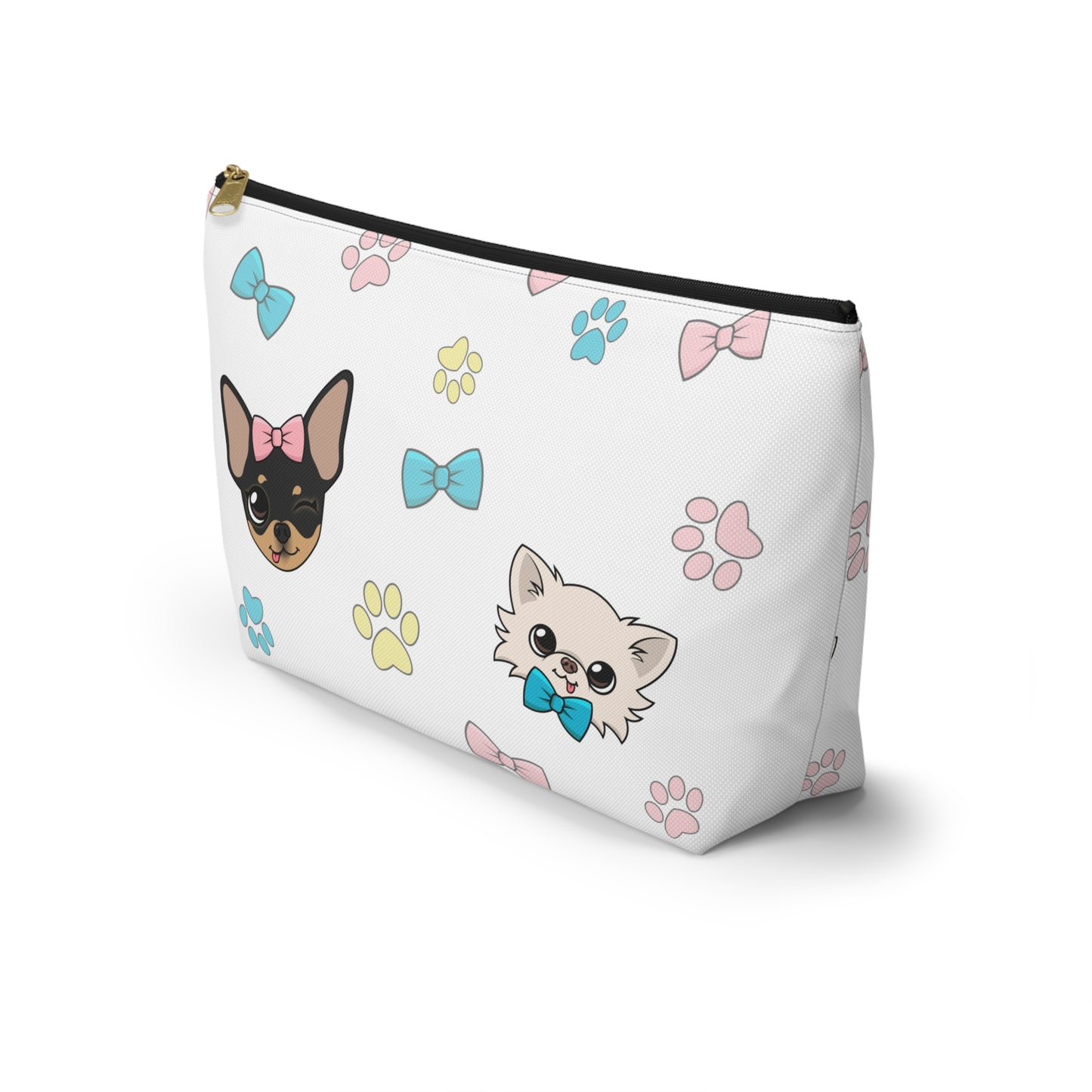 Cedric and Maya Winks & Bows Pattern Accessory Pouch
