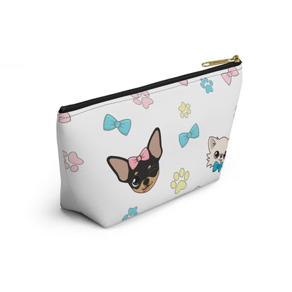 Cedric and Maya Winks & Bows Pattern Accessory Pouch