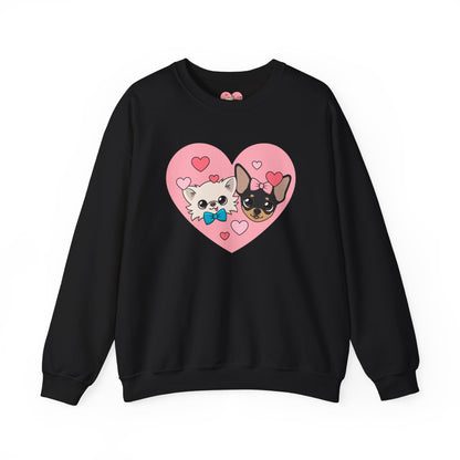 💕 Cedric & Maya’s Sweetheart Sibling Sweatshirt – Pink Heart Edition 💕