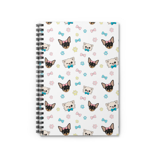 Cedric & Maya Winks & Bows Spiral Notebook – Quiet Little Hellos