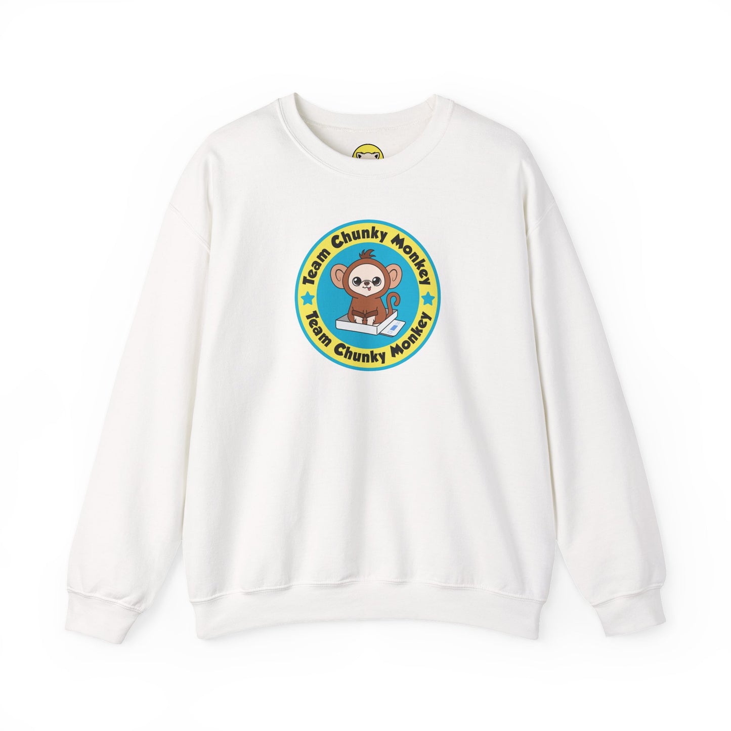Team Chunky Monkey Badge Crewneck Sweatshirt – Proud, Playful Spirit