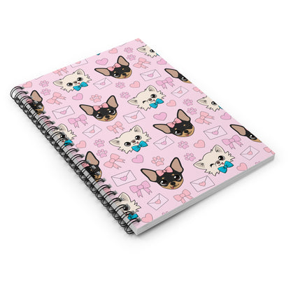 Cedric & Maya’s Pink Hearts Spiral Notebook – Everyday Love Notes