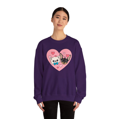 💕 Cedric & Maya’s Sweetheart Sibling Sweatshirt – Pink Heart Edition 💕