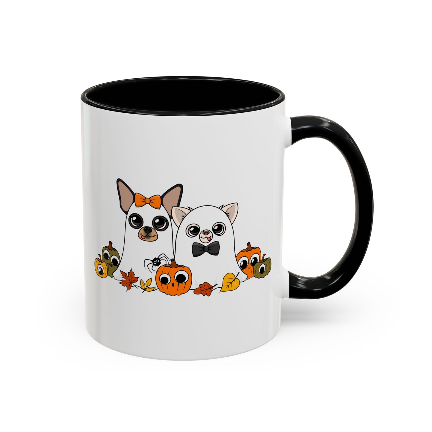 Ghost Chis Halloween Ceramic Mug – Orange or Black, 11oz or 15oz