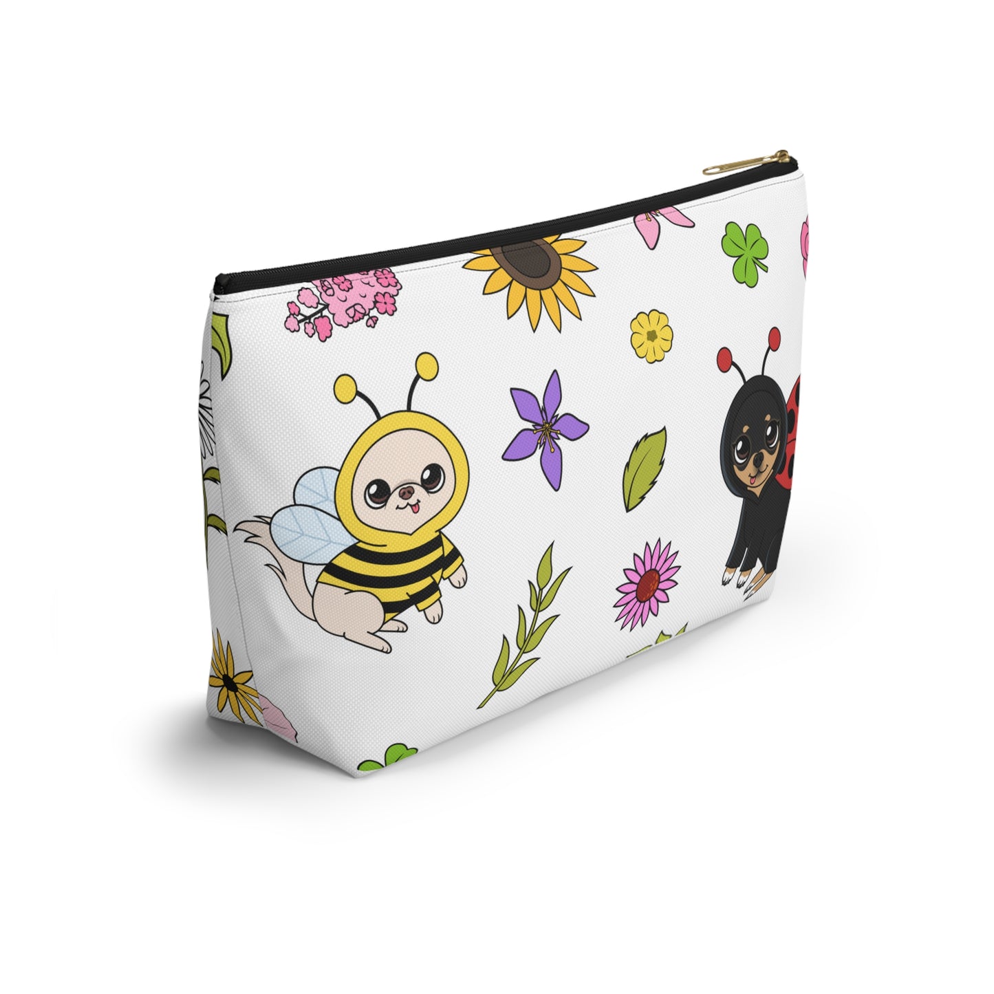 Bug‑Chis Pattern Accessory Pouch – Quiet Garden Helpers