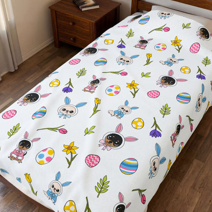 Cedric & Maya Easter Pattern Velveteen Plush Blanket