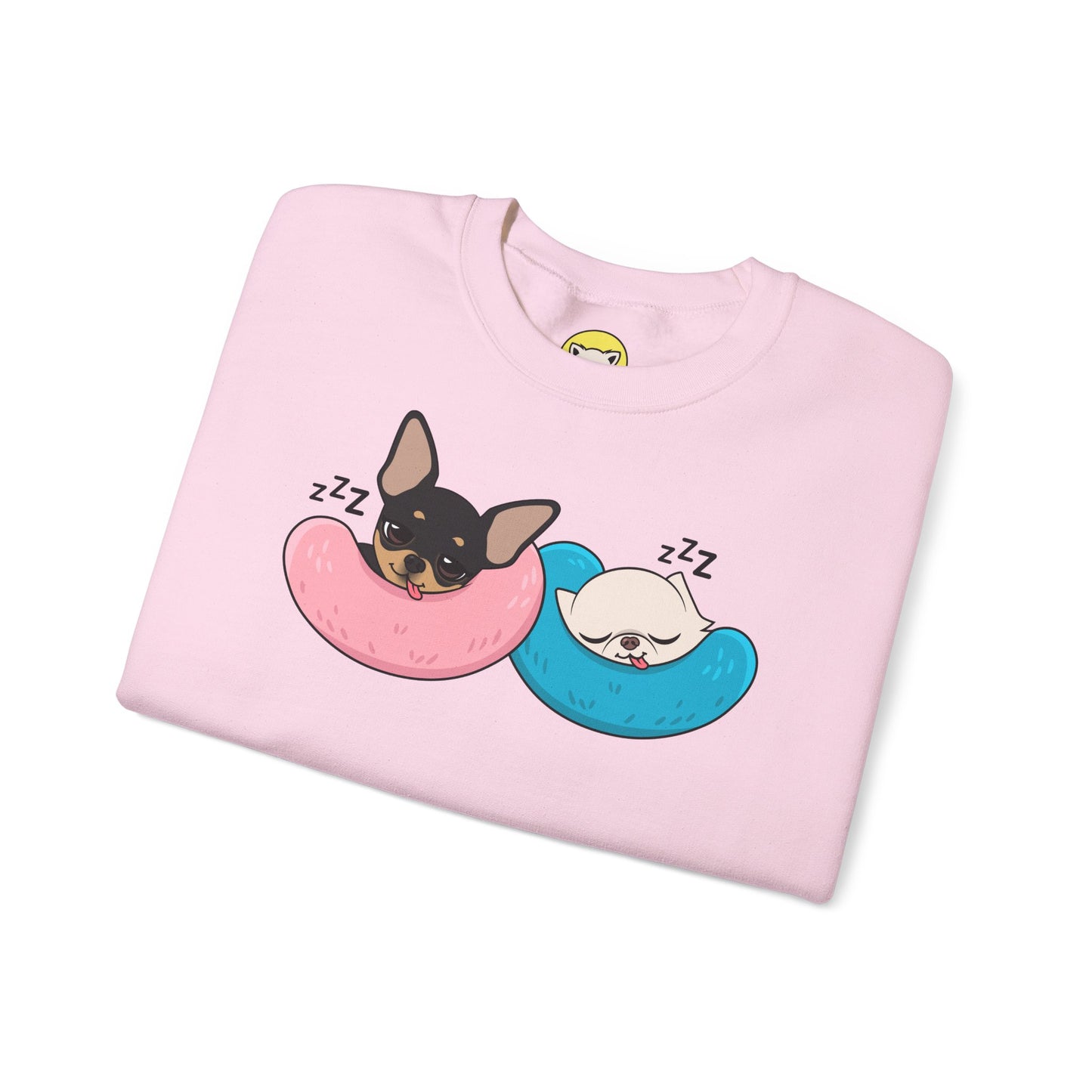 Nap Time Chihuahuas Unisex Crewneck Sweatshirt – Cozy Sibling Naps