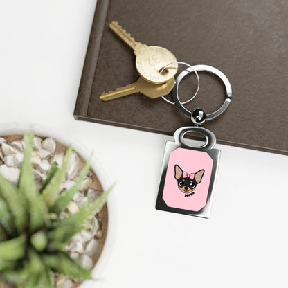 Maya's Playful Charm Keyring - Zinc