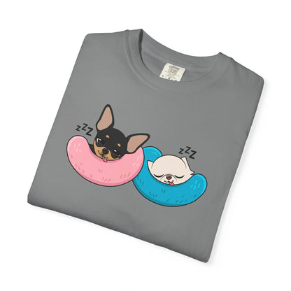 Nap Time Chihuahuas Unisex Garment-Dyed T-Shirt – Cozy Sibling Naps