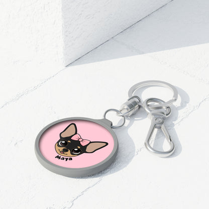 Maya's Playful Charm Keyring - Tiny Chihuahua Shop