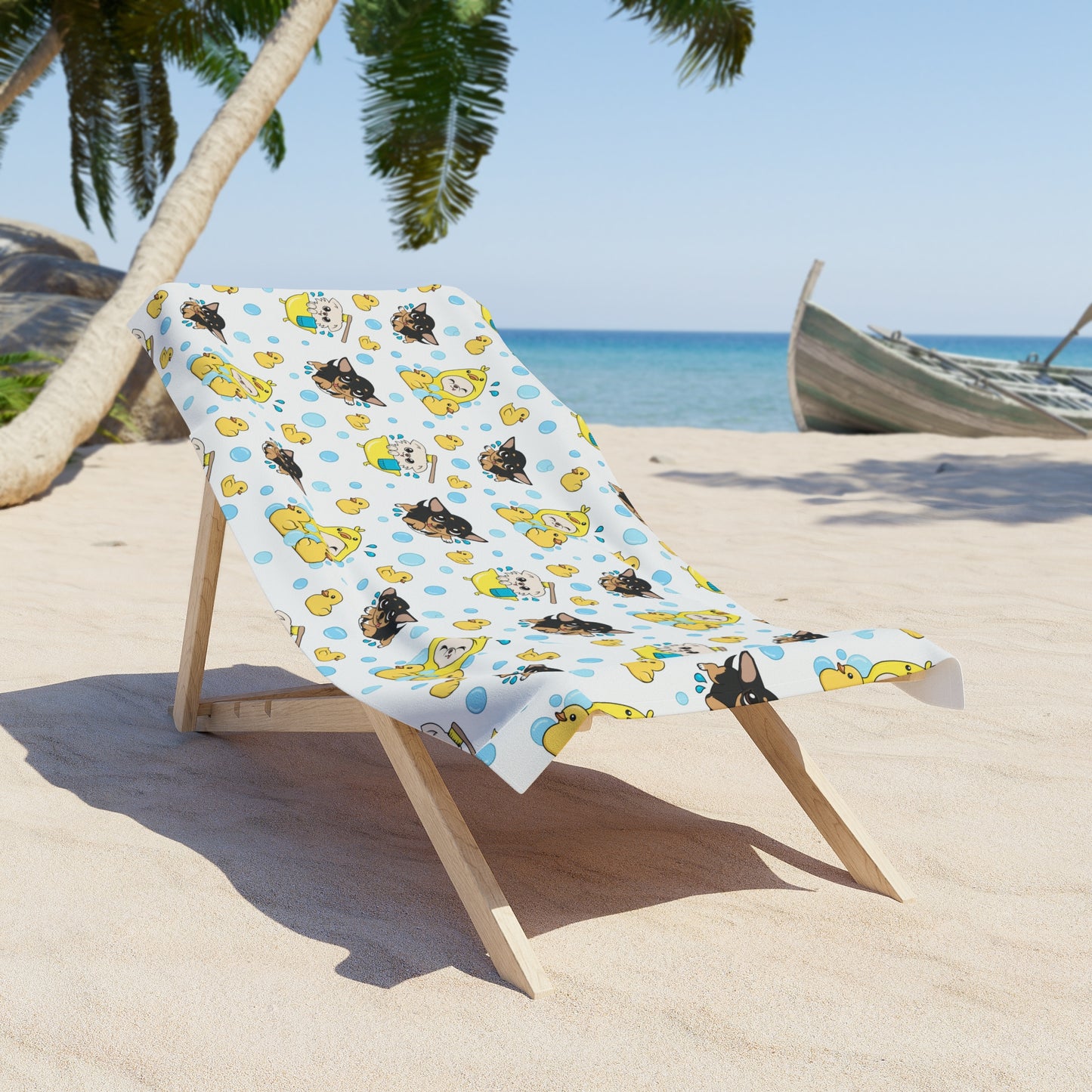 Chihuahua Bath Time Beach Towel – Cedric & Maya