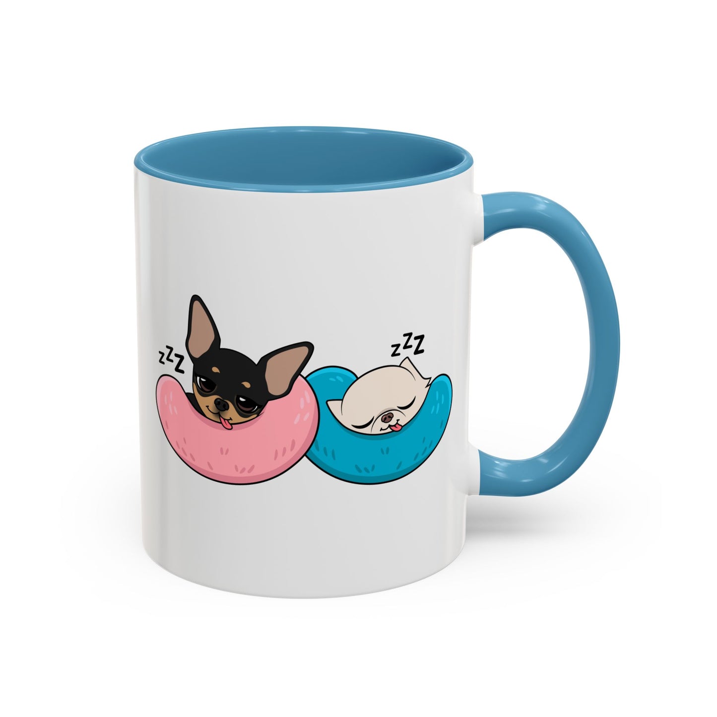 Nap Time Chihuahuas Accent Coffee Mug – Cozy Sibling Snoozes