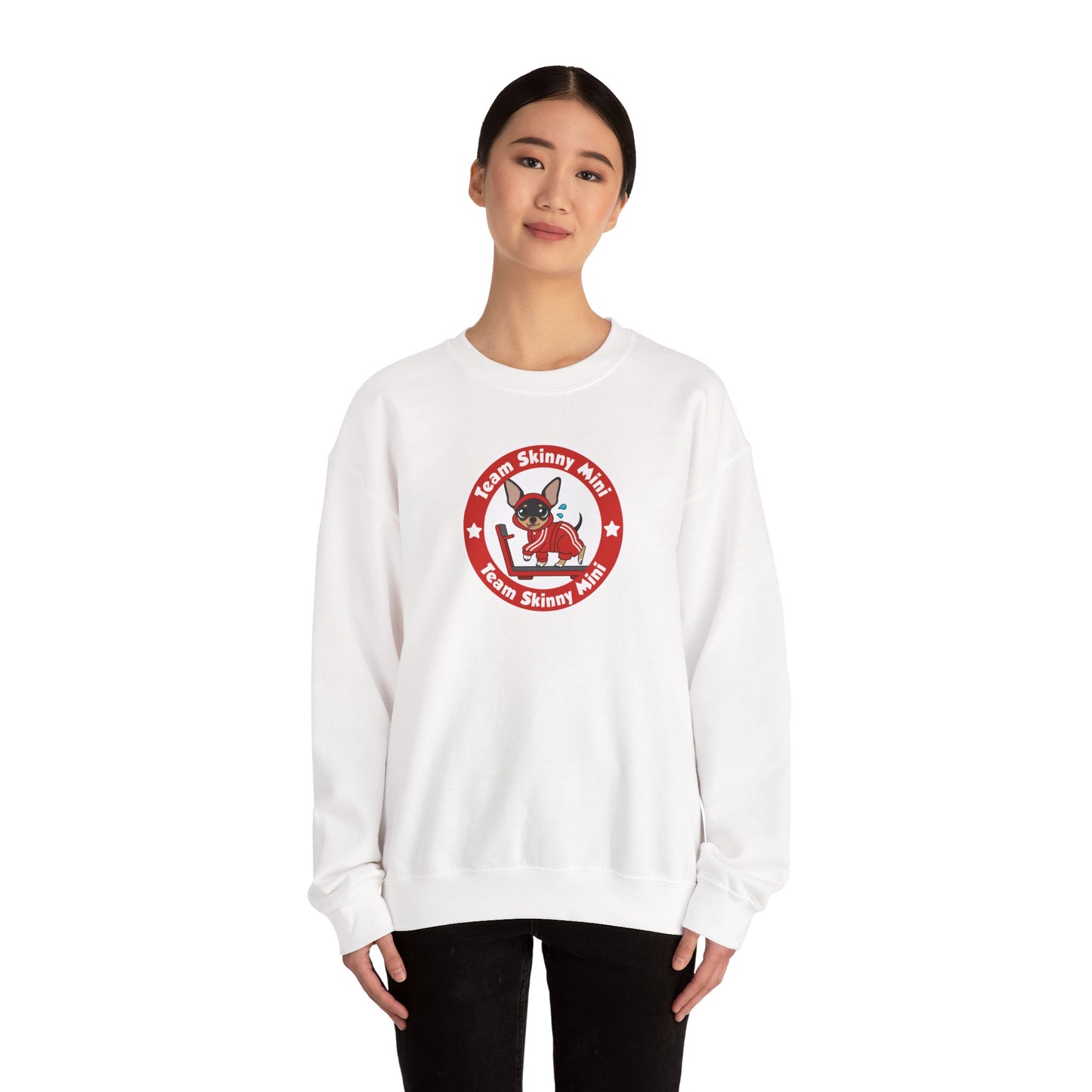 Team Skinny Mini Badge Crewneck Sweatshirt – Small Steps, Big Wags