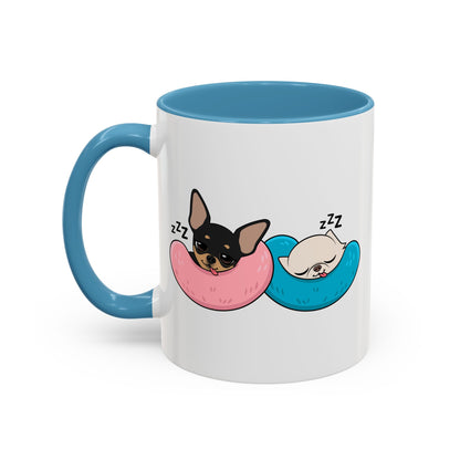 Nap Time Chihuahuas Accent Coffee Mug – Cozy Sibling Snoozes