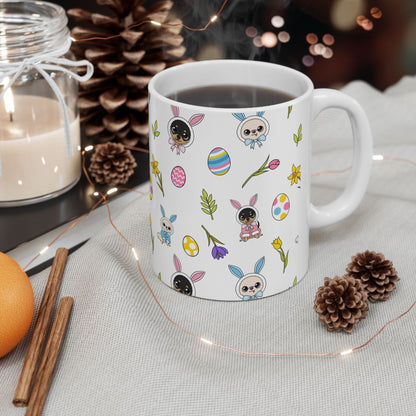 Cedric & Maya Easter Pattern Ceramic Mug – Gentle Spring Sips