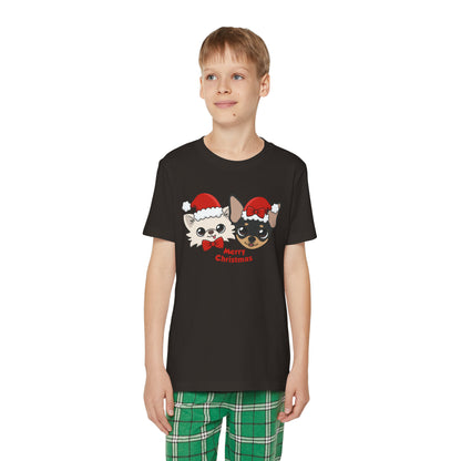 Cedric and Maya Merry Christmas Youth Short Sleeve Holiday Outfit Set