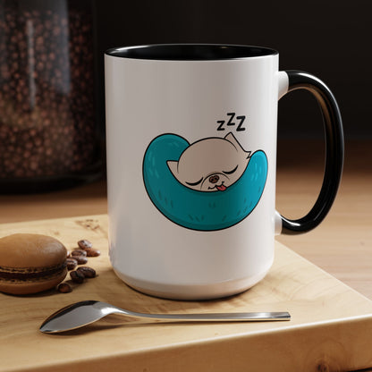 Sleepy Nap Time Cedric Accent Coffee Mug – Blue Calm Sips